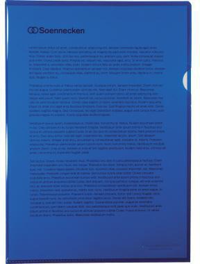 Soennecken Sichthülle 1469 DIN A4 PP blau 50 St./Pack. – Dokumentenecht, 0,15 mm, oben rechts offen
