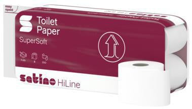 SATINO by WEPA Toilettenpapier Prestige 3-lagig, 250 Blatt, 8 Rollen – supersoft & saugstark