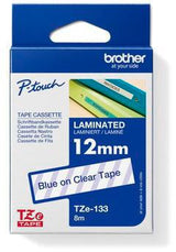 Brother Schriftbandkassette TZe-133 12mm x 8m transparent/blau laminiert
