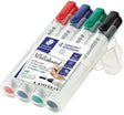 STAEDTLER Lumocolor 351 Whiteboardmarker 2mm 4er Set farbig sortiert