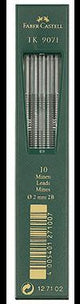 Faber-Castell Fallmine TK 9071 2 mm 2H – 10 Stück, Made in Germany, lichtpausfähig