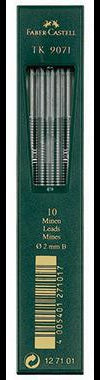 Faber-Castell Fallmine TK 9071 2 mm 2H – 10 Stück, Made in Germany, lichtpausfähig