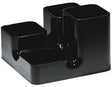 ARLAC Uni-Butler Stifteköcher 13x9x13 cm mit 4 Fächern, schwarz, rutschfest