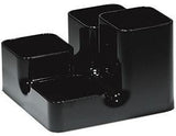 ARLAC Uni-Butler Stifteköcher 13x9x13 cm mit 4 Fächern, schwarz, rutschfest