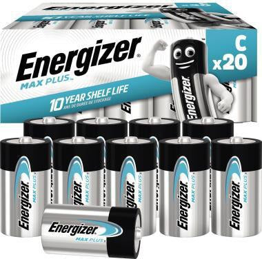 Energizer Max Plus C/Baby LR14 Alkaline Batterien 1,5V – 20 Stück für High-Tech Geräte
