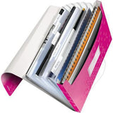 Leitz Fächermappe WOW 45890036 DIN A4 6 Fächer PP blau mit Gummizug