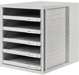 HAN Schubladenbox SCHRANK-SET 1401-11 DIN A4 5 Schubladen lichtgrau