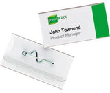 DURABLE Namensschild 800619 60x30mm Kunststoff transparent 100 St./Pack. mit Daumenstanzung
