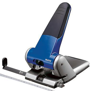LEITZ Registraturlocher 51800025 – 65 Blatt, Aluminium, rot, DIN A3, arretierbarer Hebel