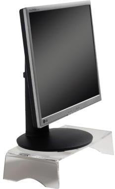 BakkerElkhuizen Monitorständer Q-Riser 90 – Ergonomischer Acrylständer, 100% recycelt, transparent