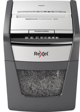 Rexel Aktenvernichter Optimum AutoFeed+ 50X – Partikelschnitt P-4, 50 Blatt automatisch