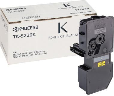 KYOCERA Original Toner TK-5220K Schwarz – ca. 1.200 Seiten für ECOSYS P5021cdn/P5021cdw/P5521cdw/P5521cdn
