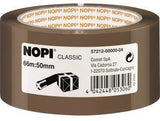 NOPI Packband Classic 57211-00000 50mm x 66m transparent – Hochwertiges Verpackungsklebeband