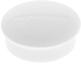 magnetoplan Magnet Discofix Mini 1664601 – 20 mm grau, 10 Stück, runde Ferrit-Magnete