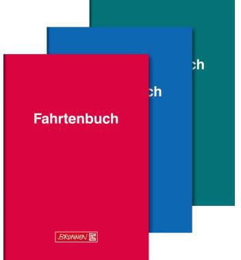 BRUNNEN Fahrtenbuch DIN A5, 16 Blatt, farbig sortiert – rechtssicher für steuerliche Zwecke