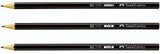 Faber-Castell Bleistift 1111 Sechskant HB schwarz – bruchgeschützt & CO²-neutral