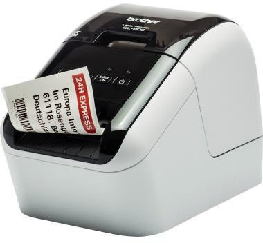 Brother QL-800 Etikettendrucker – Rot-Schwarz-Druck, 300 dpi, USB, inkl. 2 Etikettenrollen