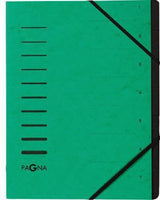 PAGNA Ordnungsmappe 40058-01, 7 Fächer, DIN A4, roter Pressspankarton, mit Gummizugverschluss