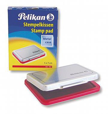 Pelikan Stempelkissen 3 für Gummistempel & Polymerstempel, 70 x 50 mm, schwarz, Metallgehäuse