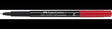 Faber-Castell MULTIMARK 152521 CD/DVD Marker mit Radierer, rote Tinte, 1 mm – Made in Germany