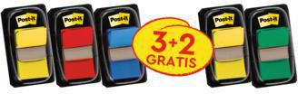 Post-it Haftstreifen Index Promotion 43,2 x 25,4 mm, 5 Blöcke à 50 Blatt, sortiert