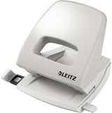 LEITZ Locher NeXXt 5005 – 25 Blatt, 8 cm Lochung, Metall/Kunststoff, rot