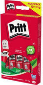 PRITT Klebestift Original Multipack 10x11g – 97% naturbasierte Inhaltsstoffe, lösemittelfrei