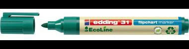 edding Flipchartmarker 31 EcoLine rot – 1,5-3 mm Rundspitze, nachfüllbar, Made in Germany