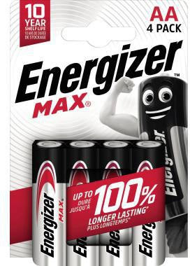 Energizer Max AA Mignon LR6 Alkaline Batterien 4er-Pack – PowerSeal Technologie