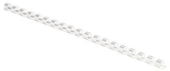 Fellowes Plastikbinderücken COMB 5345005 6mm weiß 100 St./Pack. – für DIN A4, 21 Ringe, US-Teilung