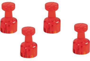 magnetoplan Magnet Memohalter 1666114 dunkelblau 4 St./Pack. – Hält bis zu 9 Blatt DIN A4