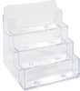 Exacompta Visitenkartenhalter Office 71158D – 4 Fächer, Polystyrol kristall, 94 x 85 mm