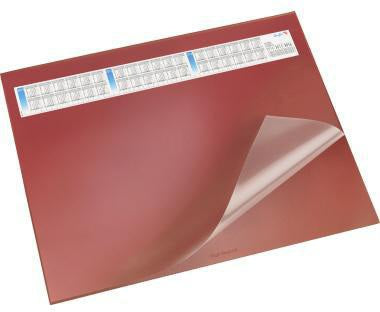 LÄUFER Durella DS Schreibunterlage 53 x 40 cm mit Vollsichtfolie & Jahresplan-Kalender, grau