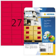 HERMA Neonetiketten 5045 63,5x29,6 mm neonrot 540 Stück für Laserdrucker & Kopierer