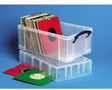 REALLY USEFUL BOX Aufbewahrungsbox 9L transparent – Stapelbar, mit Deckel & Griff