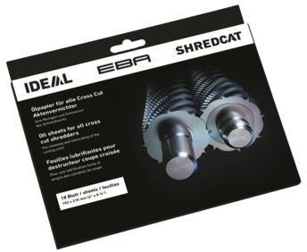 IDEAL Ölpapier 9000631 für Aktenvernichter, 18 Blatt/Packung, 152 x 210 mm