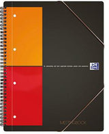 OXFORD Collegeblock International Meetingbook DIN A4+ kariert 80 Blatt mit Rand und Gummizugmappe