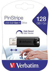 Verbatim USB-Stick PinStripe 49316 USB 3.0 16GB schwarz – Versenkbarer Schiebeverschluss