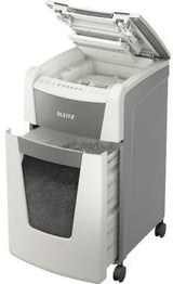 LEITZ Aktenvernichter IQ Autofeed Office 300 P-4 – 300 Blatt Autofeed, Partikelschnitt