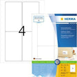 HERMA Universaletikett PREMIUM 4472, 78,7 x 139,7 mm, weiß, 400 Etiketten, A4, für Laserdrucker