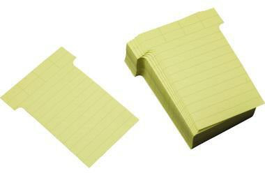 Ultradex T-Karte 60 x 85 mm hellgelb liniert 170 g/m² 100 Stück