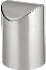 Esmeyer Tischabfallbehälter SWING 1,2 l Edelstahl 18/10 rund mit Schwing-Deckel
