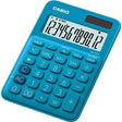 CASIO Tischrechner MS-20UC-BU-W-EC blau – 12-stelliges LCD-Display mit Rechenbefehl-Anzeige