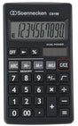 Soennecken Taschenrechner CS150 schwarz – 10-stelliges LCD-Display mit Solar-Energie