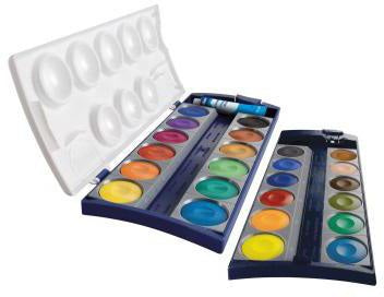 Pelikan Farbkasten 735K/24 – 24 Farben + Deckweiß, K24 Kunststoff