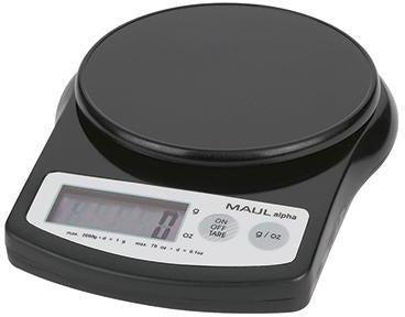 MAUL Briefwaage MAULalpha 1642002 – Elektronische Präzisionswaage bis 2 kg, weiß