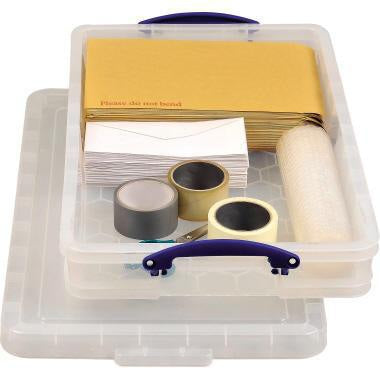 Really Useful Box Aufbewahrungsbox 20C 71x12x44cm 20l transparent – Stapelbar & Witterungsbeständig