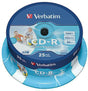 Verbatim CD-R 43439 52x 700MB 80Min. Spindel 25 St./Pack. – bedruckbare Oberfläche