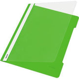 LEITZ Schnellhefter 41910001 DIN A4 für 250 Blatt PVC weiß – reißfeste Hartfolie