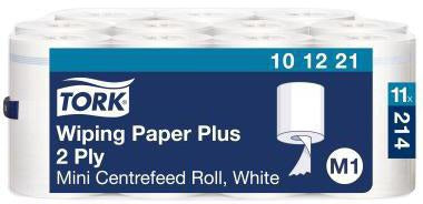 TORK Handtuchrolle M1 101221 – 2-lagige Wischtücher, 75 m x 21,5 cm, 11 Rollen